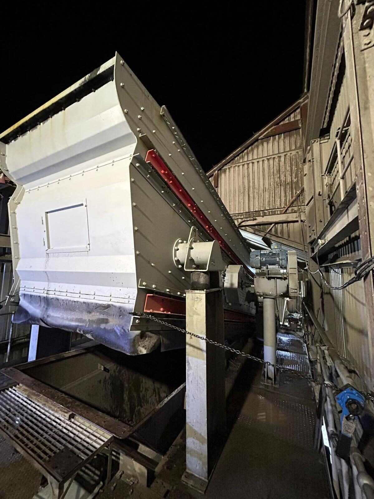 A Binder+Co processing plant running at night